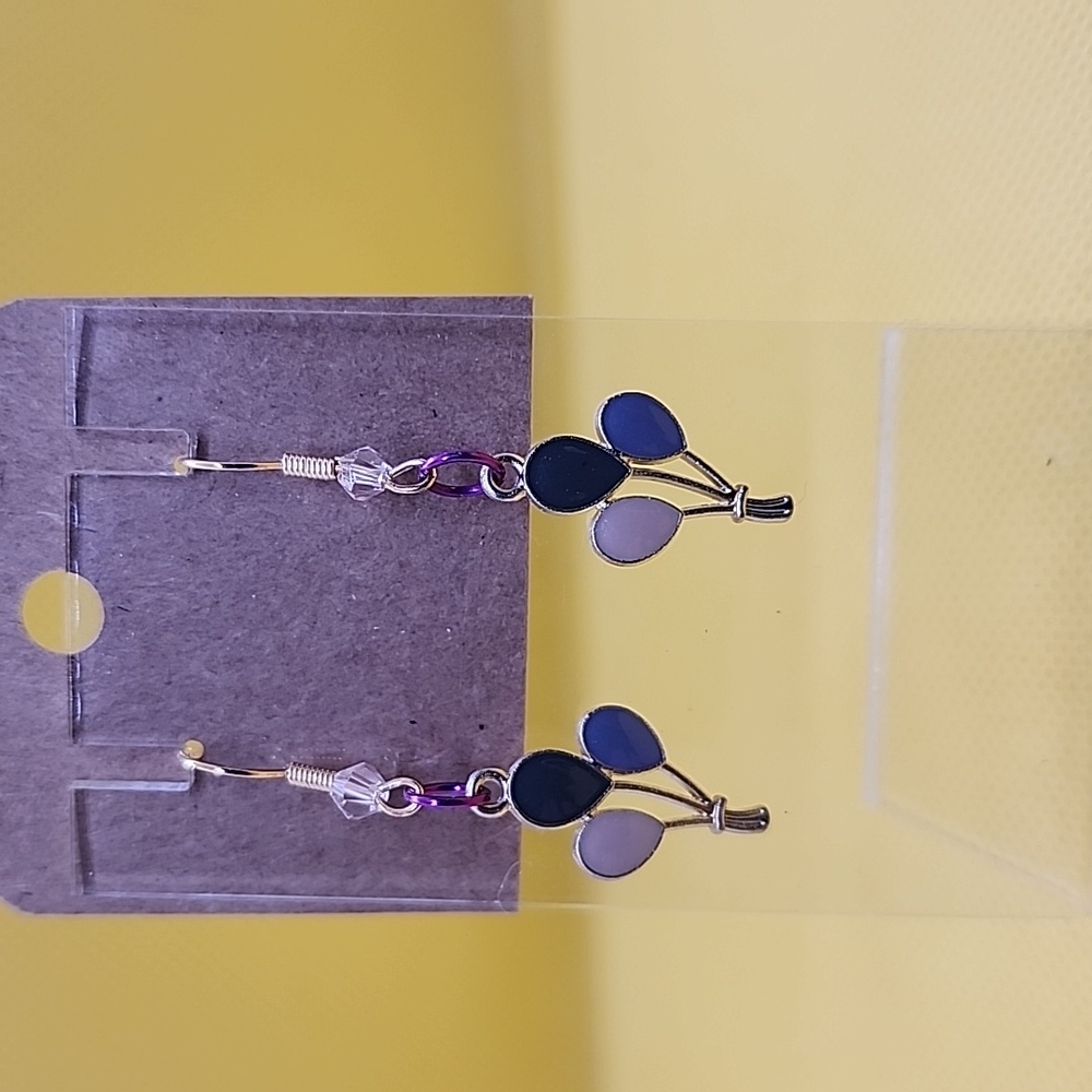Purple balloon Earrings 2 - Picture 1 of 1